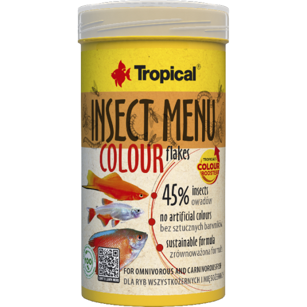 Tropical Insect menu colour flakes