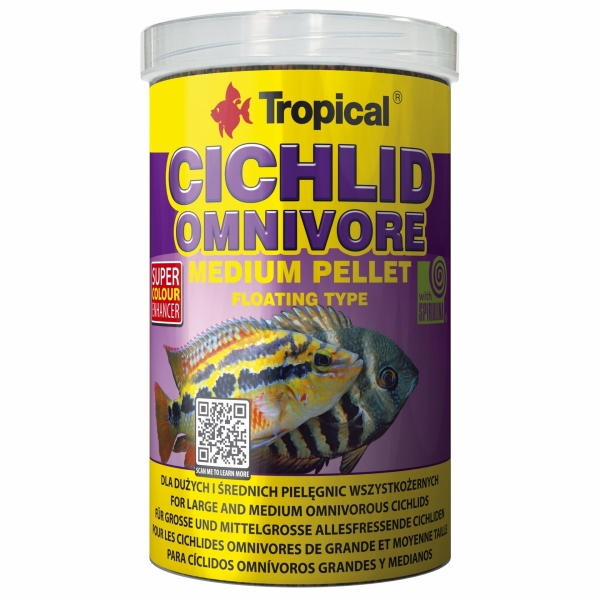 Tropical Cichlid Herbivore Medium Pellet