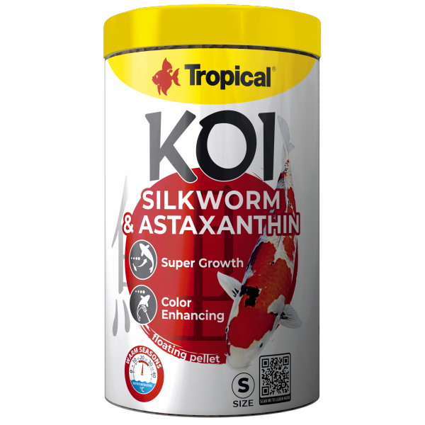 Tropical Koi Silkworm & Astaxantin pellet S