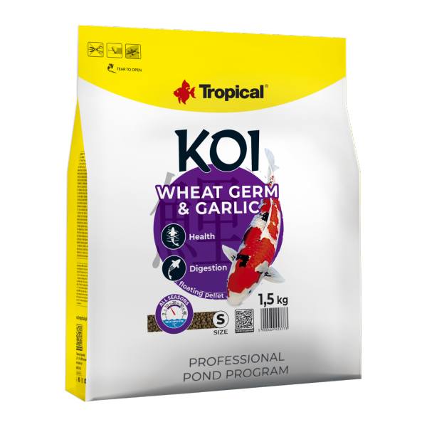 Tropical Koi Wheat Germ&Garlic Pellets 