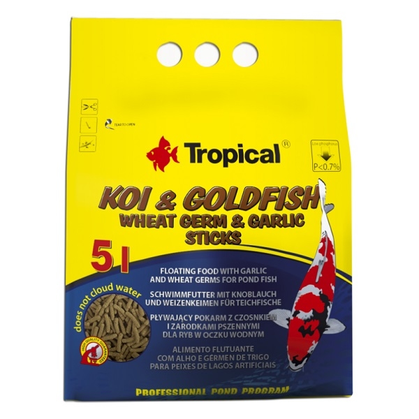 Tropical Koi & Goldfish Wheat Germ & Garlic Sticks